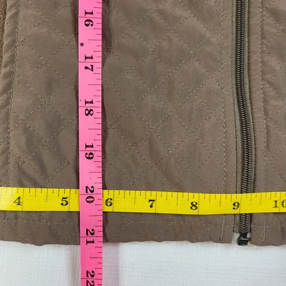 Columbia Mocha Brown VEST Womens Size S Small Full Zip Quilted, Fleece Sides - Picture 8 of 15